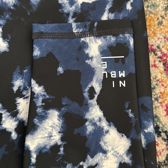 Nimble blue white and black full length high rise leggings - Picture 2 of 5